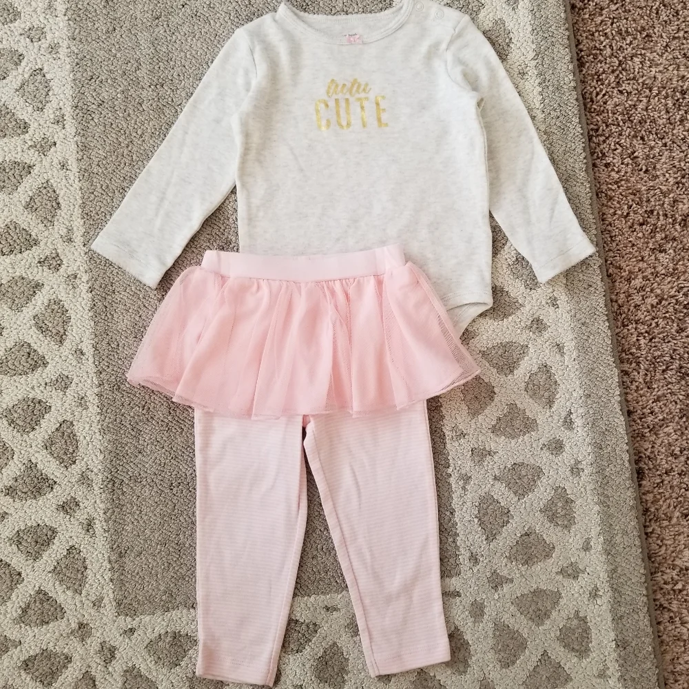 Carter's 3-Piece Outfit Tutu Cute 18 Months